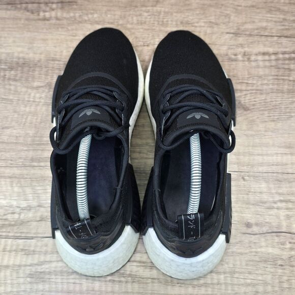 Adidas NMD R1 Refined Men's Size 7 Black White Running Shoes (H02333) - Picture 5 of 9